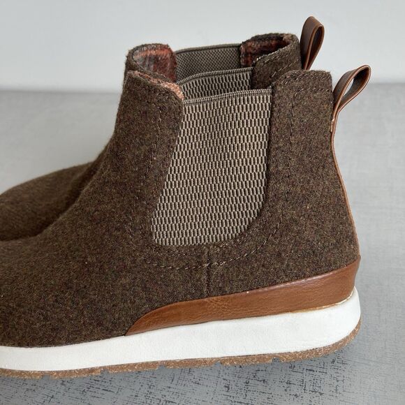 B.ø.c Born Kara Chelsea Ankle Boots Women's 8 M Brown Wool Booties S0772 - Picture 2 of 11